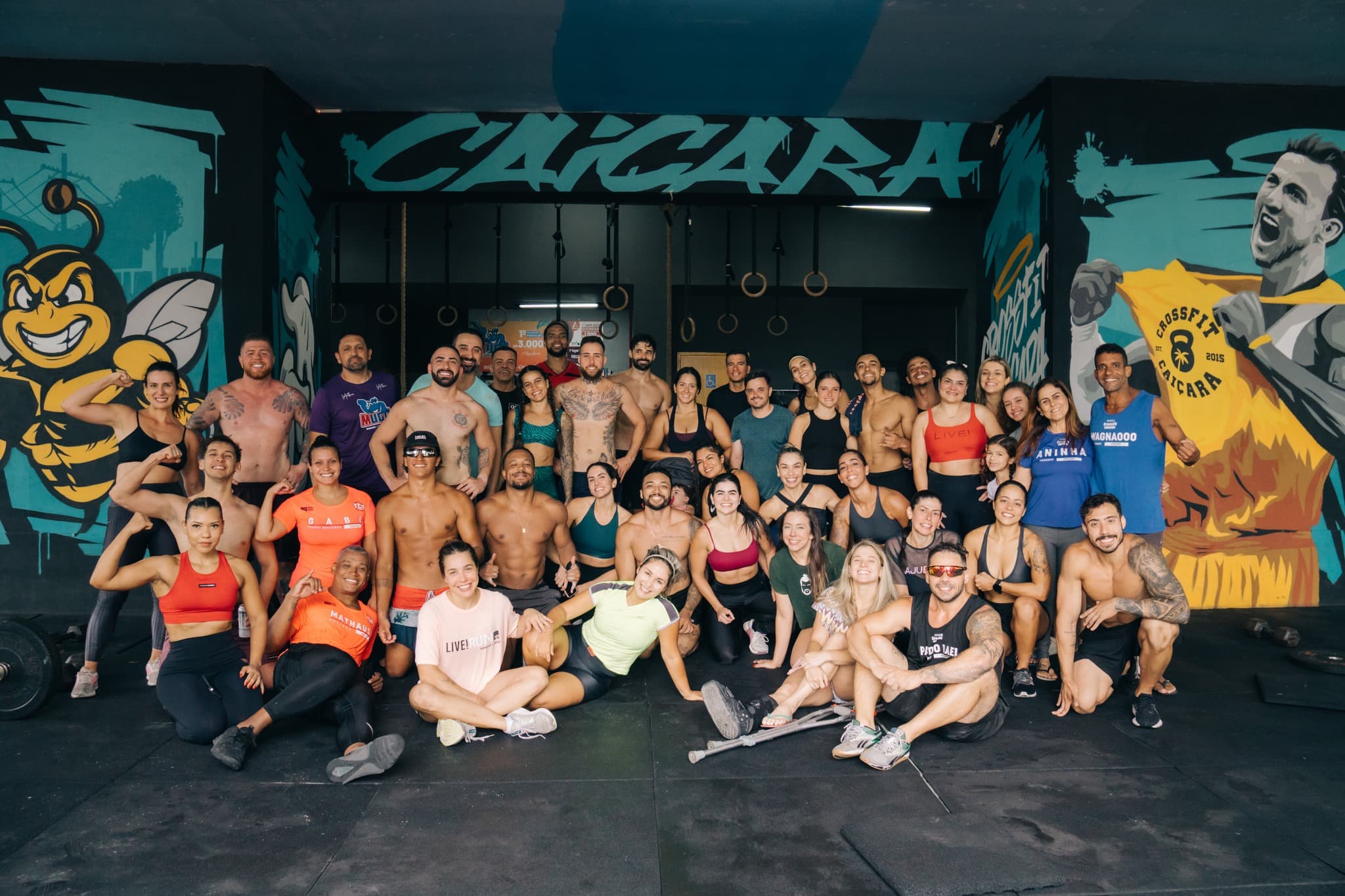 Família Caiçara reunida no treino